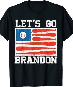 Official Let's Go Brandon Baseball Bat US Flag Funny Gift Idea 2022 T-Shirt