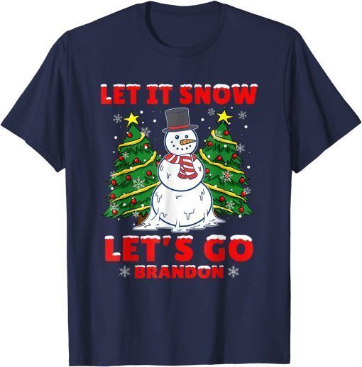 Let it Snow Let's go Branson Brandon Funny Snowman Christmas Official Tee Shirts
