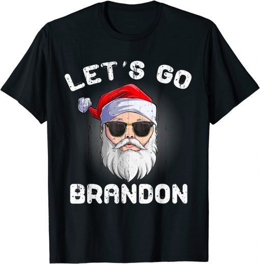 Funny Christmas Let's Go Brandon Shirt Santa Claus Xmas T-Shirt