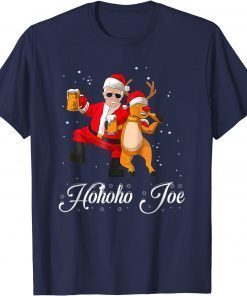 Classic Merry Christmas With Biden Hohoho Joe Reindeer Beer T-Shirt