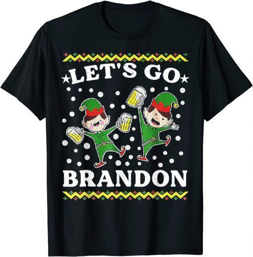 Tee Shirts Let's Go Branson Brandon Anti Biden Chant Ugly Christmas