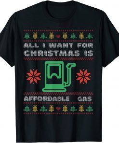 Official Joe Biden Ugly Christmas Sweater Affordable Gas TShirt