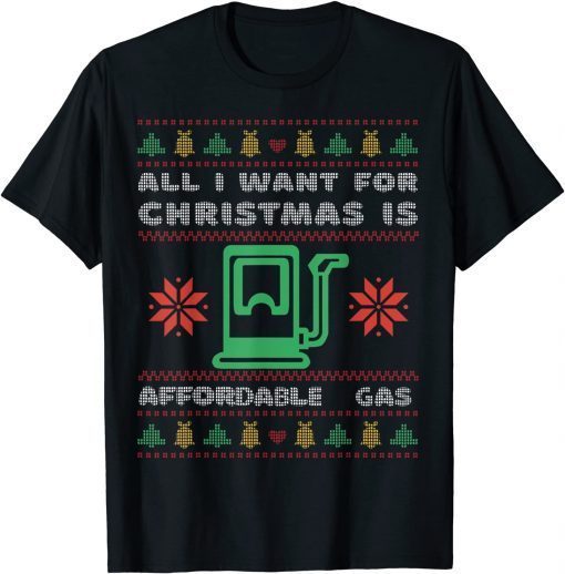 Official Joe Biden Ugly Christmas Sweater Affordable Gas TShirt