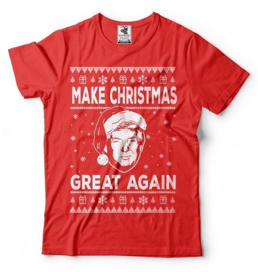 Ugly Christmas Sweater Trump President Ugly Christmas Unisex TShirt
