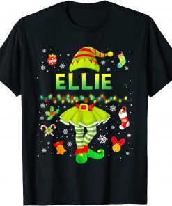 Cute Elf Ellie Family Matching Group Christmas Santa TShirt
