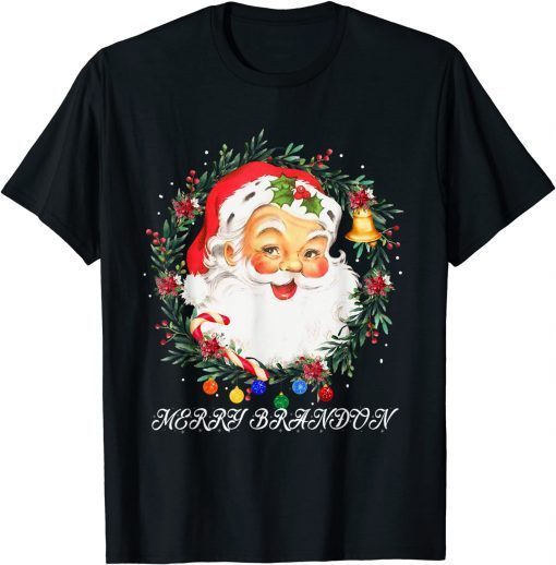 Official Merry Brandon Funny Christmas Santa Joe Biden Chant TShirt