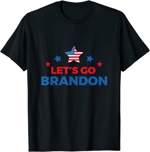 2021 Let's Go Brandon America USA Flag Funny Patriotic American Gift T-Shirt