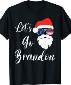 Funny Let's Go Brandon Christmas Santa T-Shirt