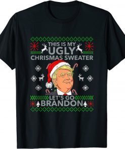 Official Let's Go Brandon Trump Ugly Christmas Sweat T-Shirt