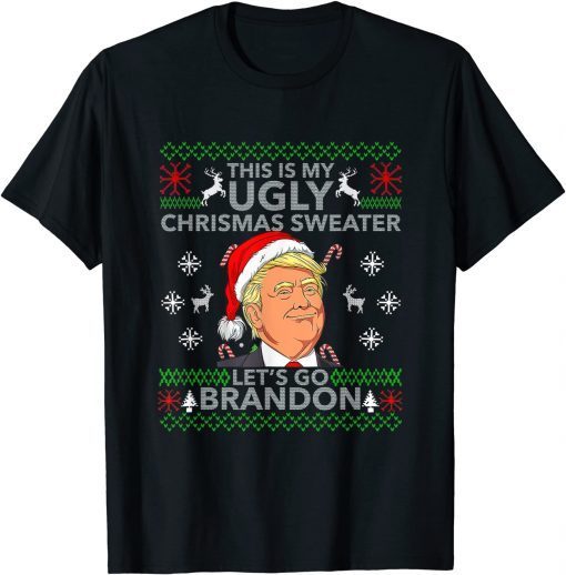 Official Let's Go Brandon Trump Ugly Christmas Sweat T-Shirt