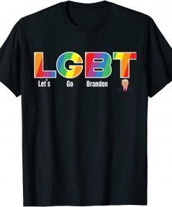 Official LGBT Lets Go Brandon Trump Conservative Anti Liberal Rainbow T-Shirt
