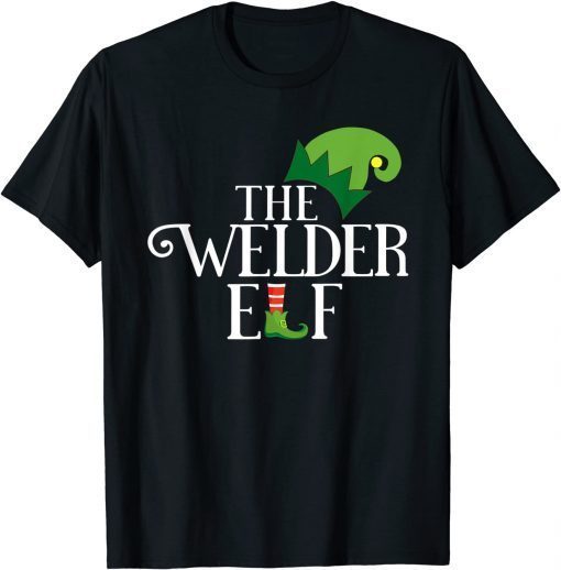 2021 Welder Elf Matching Family Group Christmas Party Pajama T-Shirt