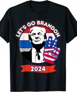 Official Let's Go Brandon Trump 2024 Impeach Biden USA Red White Blue T-Shirt