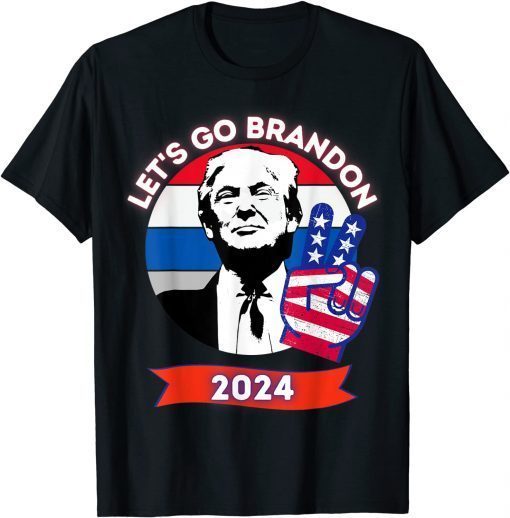 Official Let's Go Brandon Trump 2024 Impeach Biden USA Red White Blue T-Shirt