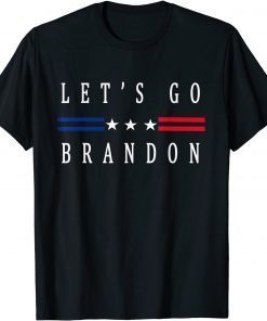 Funny let's go brandon conservative US flag T-Shirt