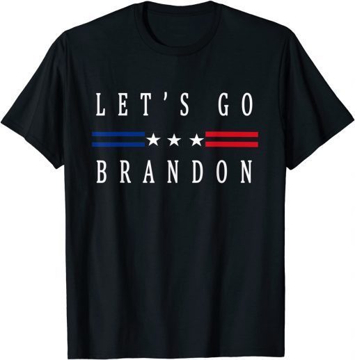 Funny let's go brandon conservative US flag T-Shirt