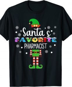 2021 Santa's Fav Pharmacist Funny Christmas Tee for Men and Women T-Shirt