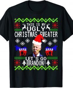 Official Lets Go Brandon Ugly Christmas Anti Biden Pro America T-Shirt