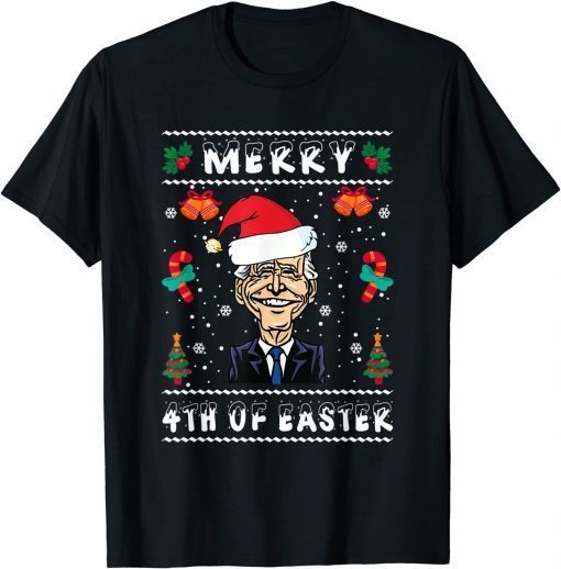 Santa Biden Happy Easter Ugly Christmas Sweater Unisex Tee Shirts