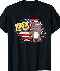 Conservative Black Cat Lets Go Brandon T-Shirt