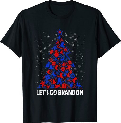 Official Let's Go Brandon Christmas Pine tree T-Shirt