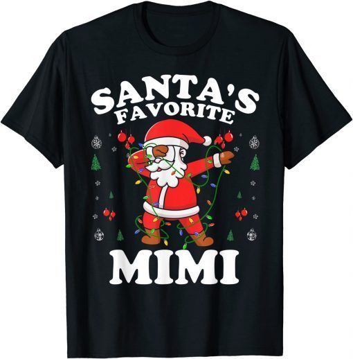 Funny Santa’s Favorite MIMI Christmas Xmas T-Shirt