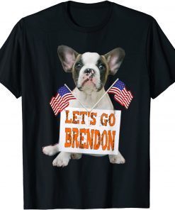 Classic Lets Go Brandon Dog US Flag T-Shirt