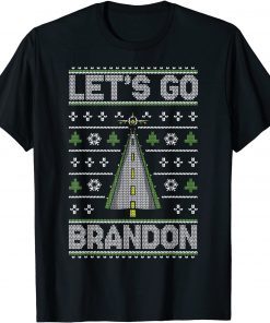 TShirt Let's Go Brandon Air Plane US Force Army Ugly Xmas Sweater Gift