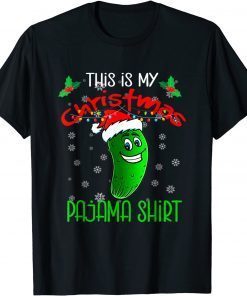 Classic This Is My Christmas Pickle Pajama Shirt Pickle Santa Xmas T-Shirt