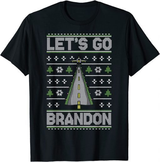 TShirt Let's Go Brandon Air Plane US Force Army Ugly Xmas Sweater Gift