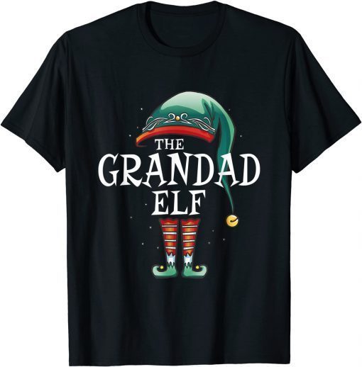 The Grandad Elf Christmas Matching Family Group Xmas Pajama Gift Tee Shirts