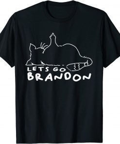 Let's Go Brandon Chant Funny Cat Vintage TShirt
