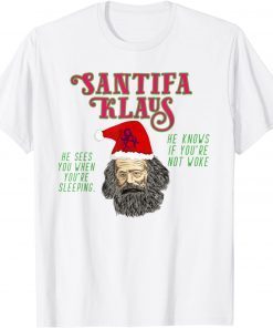 T-Shirt Santifa Claus Woke Santa Klaus Christmas Anti Marx Socialism