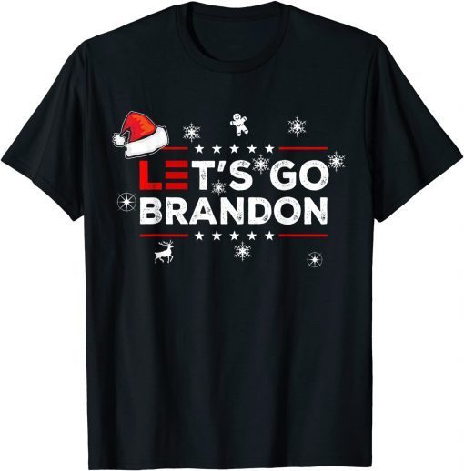 2021 Let's Go Brandon Christmas, Funny Christmas Santa Hat T-Shirt