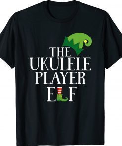 Ukulele Player Elf Matching Family Group Christmas Party TShirt