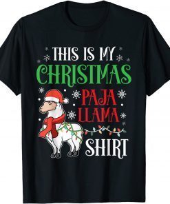 2021 This Is My Christmas Paja llama Llama Pyjama Funny Gift T-Shirt