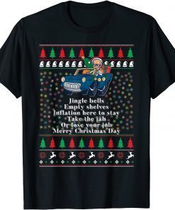 Jingle Joe Biden Impeach Biden Sarcastic USA Christmas Xmas Funny T-Shirt