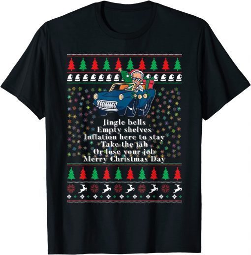 Jingle Joe Biden Impeach Biden Sarcastic USA Christmas Xmas Funny T-Shirt