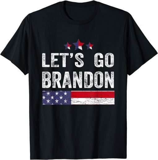 Lets Go Brandon Let's go Brandon USA Flag Unisex TShirt