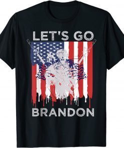 Distressed Let's Go Brandon Thank You Veterans Proud Gift Tee Shirts