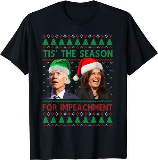 Classic Santa Biden Tis The Season For Impeachment Christmas Sweater T-Shirt