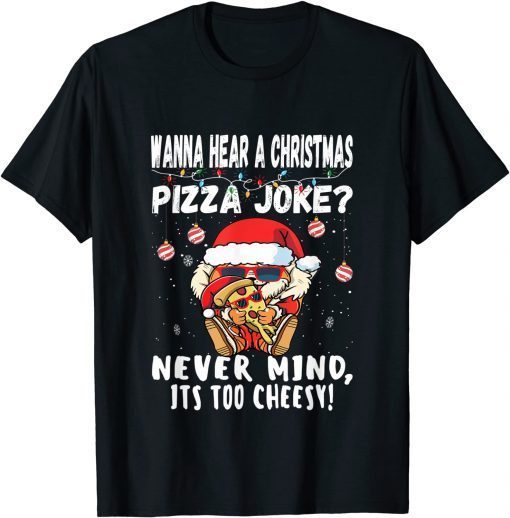 T-Shirt Christmas Pizza Joke Shiba Inu Dog Santa Hat Xmas 2021