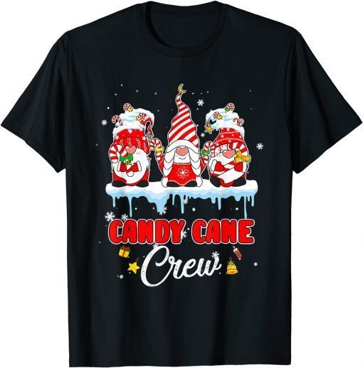 T-Shirt Candy Cane Crew Gnome Christmas Merry Xmas