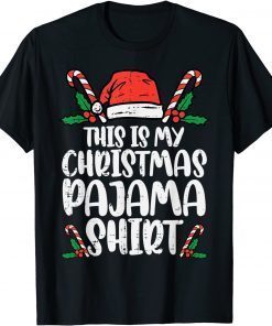 T-Shirt This Is My Christmas Pajama Shirt Funny Xmas PJs Men Women