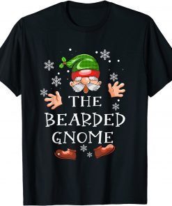2021 Bearded Gnome Buffalo Plaid Matching Family Christmas Pajama T-Shirt