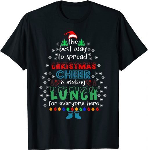 T-Shirt Lunch Lady Christmas Cheer Christmas Xmas