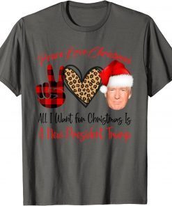 Peace Love Xmas All I Want For Christmas Is Trump Santa Unisex T-Shirt