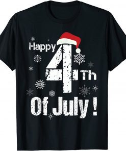 Joe Biden Santa Hat Happy Fourth of July Christmas 2021 Tee Shirts