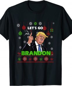 T-Shirt Let's Go Brandon Donal Trump Christmas 2021