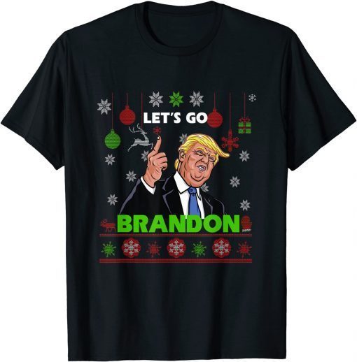 T-Shirt Let's Go Brandon Donal Trump Christmas 2021